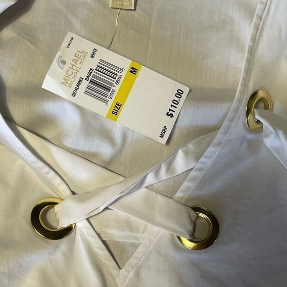 Michael Kors Long Bell Sleeved Blouse Size Medium NWT - Picture 8 of 9